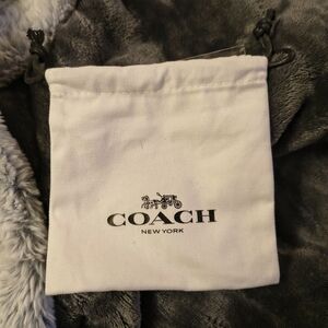 Coach White Drawstring Pouch